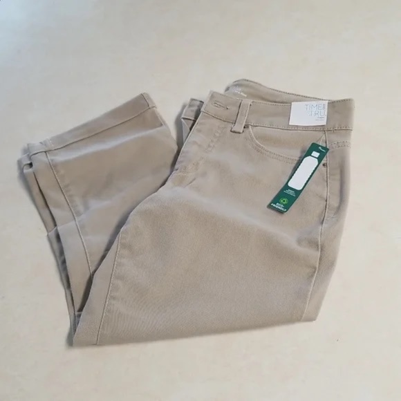 NWT Time and Tru Mid Rise Khaki Tan Brown - Picture 14 of 16